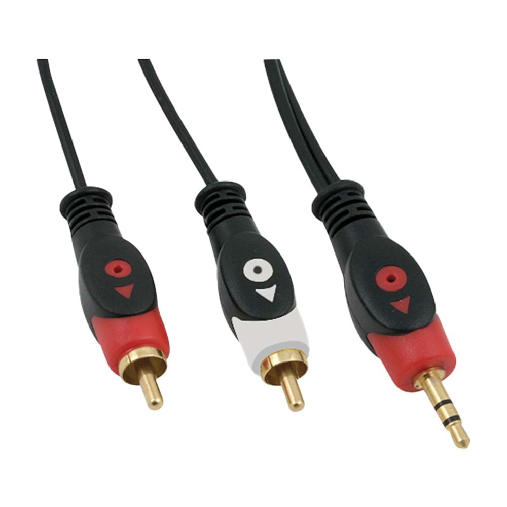 2RCA / 3,5 mm STR KABLO KALİTELİ 5mt