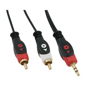 2RCA / 3,5 mm STR KABLO KALİTELİ 5mt
