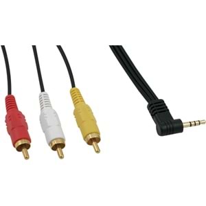 3RCA / 3,5 mm 3 BOĞUMLU L KABLO